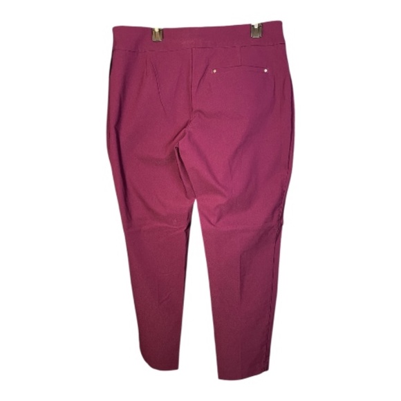 🆕 NWT PGA Tour Burgundy Tummy Control Pull-On Stretch Pants Size XL - Picture 4 of 7